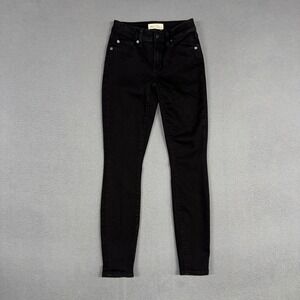 Gap Jeans Womens 24 Black Curvy True Skinny High Rise Stretch Denim Preppy